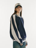 Sweat Color Matching Varsity Jacket