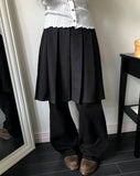 Belle pleated back banding midi skirt