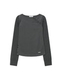Slash button long sleeves