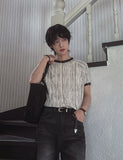 G-Bee pattern ringer short sleeve t-shirt