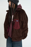 Retro deep pile fleece jacket