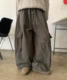 [unisex] Aina Banding Peach Fuzz Wide Cargo Pants