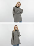 Longsleeve Heavy Overfit Stripe Half Turtleneck