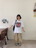 [unisex] Bitmottle Curved Banding Balloon Wide Pants