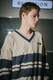 Cable Waffen V-Neck Knit