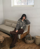 Helky Nordic Pattern Two-Way Knit Zip-Up