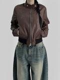 Noki Crack Leather Jacket