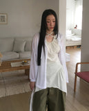 Beta shirring halter sleeveless one piece