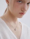 Orbit Silver (W) Full Pave Necklace