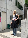 TARTAN CHECK PLEATS SK