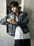 Generic Patch Cut China Neck Washing Denim Jacket