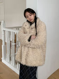 Bihin Collar Half Fur Jacket