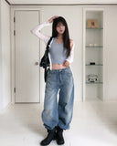 Tove Vintage Damaged Denim Pants