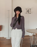 Of Pearl Shirring Layered Mesh Top