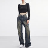 Fera Button Cropped T-Shirt
