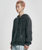 [PBA] Five AJO Logos Washed Zip-Up Hoodie