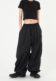 Trudy pintuck balloon wide shirring cargo pants