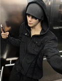 Pigment Long Sleeve Line Hood Zip-up