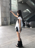 Sean V Shirring Frill Sleeveless Blouse