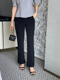 Faying Semi-Bootcut Linen Slacks