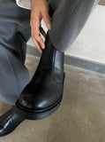 Black Marble chelsea boots