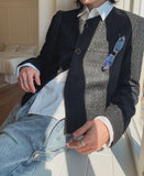 Weasel round tweed jacket
