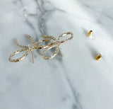 Ronjei Cubic Ribbon Earrings (Silver92.5)