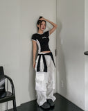 Sporty Star Printing Color Matching Short Sleeve