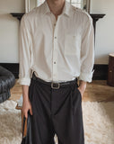 Soban epaulet crop long sleeve shirt