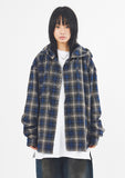 Retro over check hood shirt