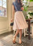 Rihelle Unbalanced Flare Midi Skirt