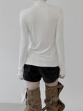Scarf Round Slim Long Sleeve Tee