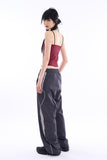 Wave piping nylon track pants