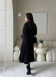 Roca Suede Pleated Banding Skirt