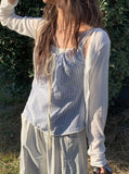 Tessie See-through Ribbed Round Cardigan
