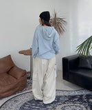 Lucael diagonal button hoodie