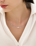 [Premium Plating] H Edition AB Round Tag Chain Necklace