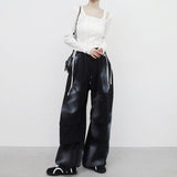 (Unisex) Motio Printed String Slit Pants