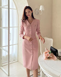 Aillo V-neck tweed one piece