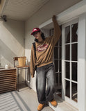 Lighton Brush Balloon Denim Pants