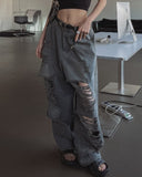 River Dirty Damage Balloon Denim Pants