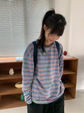 [unisex] Cuba Over Stripe Long Sleeve Tee