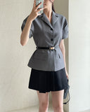 Kane Puff Collar Short Sleeve Jacket