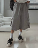 Side Round Pile Bermuda Pants