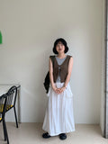 Mimoru Punching Layered Ribbon Knit Vest