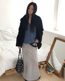 Harking High Neck Button Fleece Fur Loose Fit Jumper