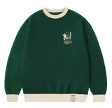 LUCKY CLOVER Color Matching Sweatshirt