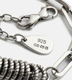 Chain layered silver bracelet