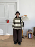 [unisex] Verody banding string vintage line wide fleece pants