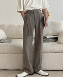 Two-Tuck Belted Wide Pants